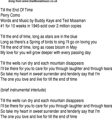 until the end of time lyrics|until the end of time song.